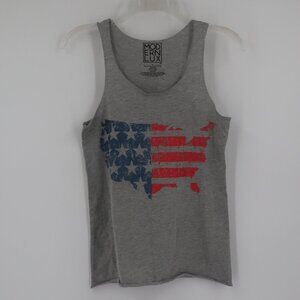 Modern Lux Gray America Tank Top Size Small